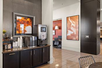 Coffee machine in lounge